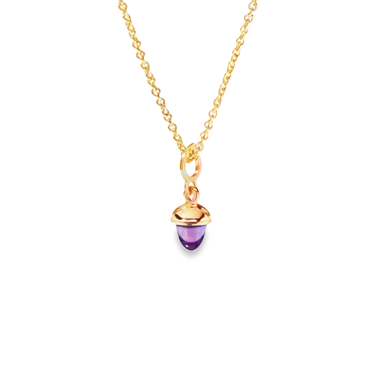 Tamara Comolli 18K Rose Gold Mikado Mini Amethyst Pendant