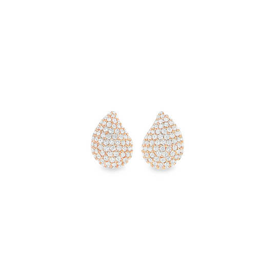 18R T.COMOLLI 0.89TW G SI SIGNATURE SMALL STUD EARRINGS - E-SIG-S-P-RG