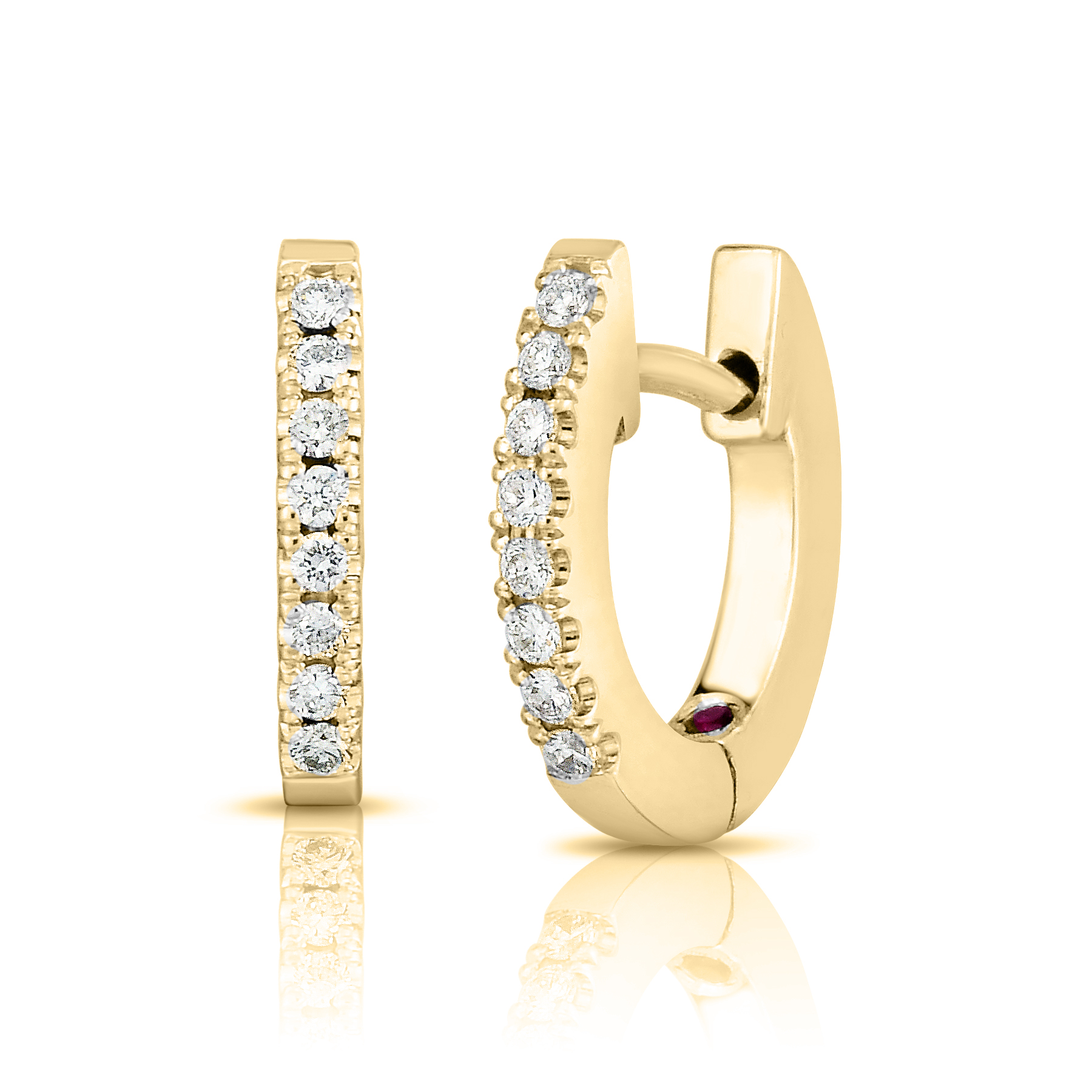 Roberto Coin 18K Yellow Gold The Perfect Diamond Hoop Earrings
