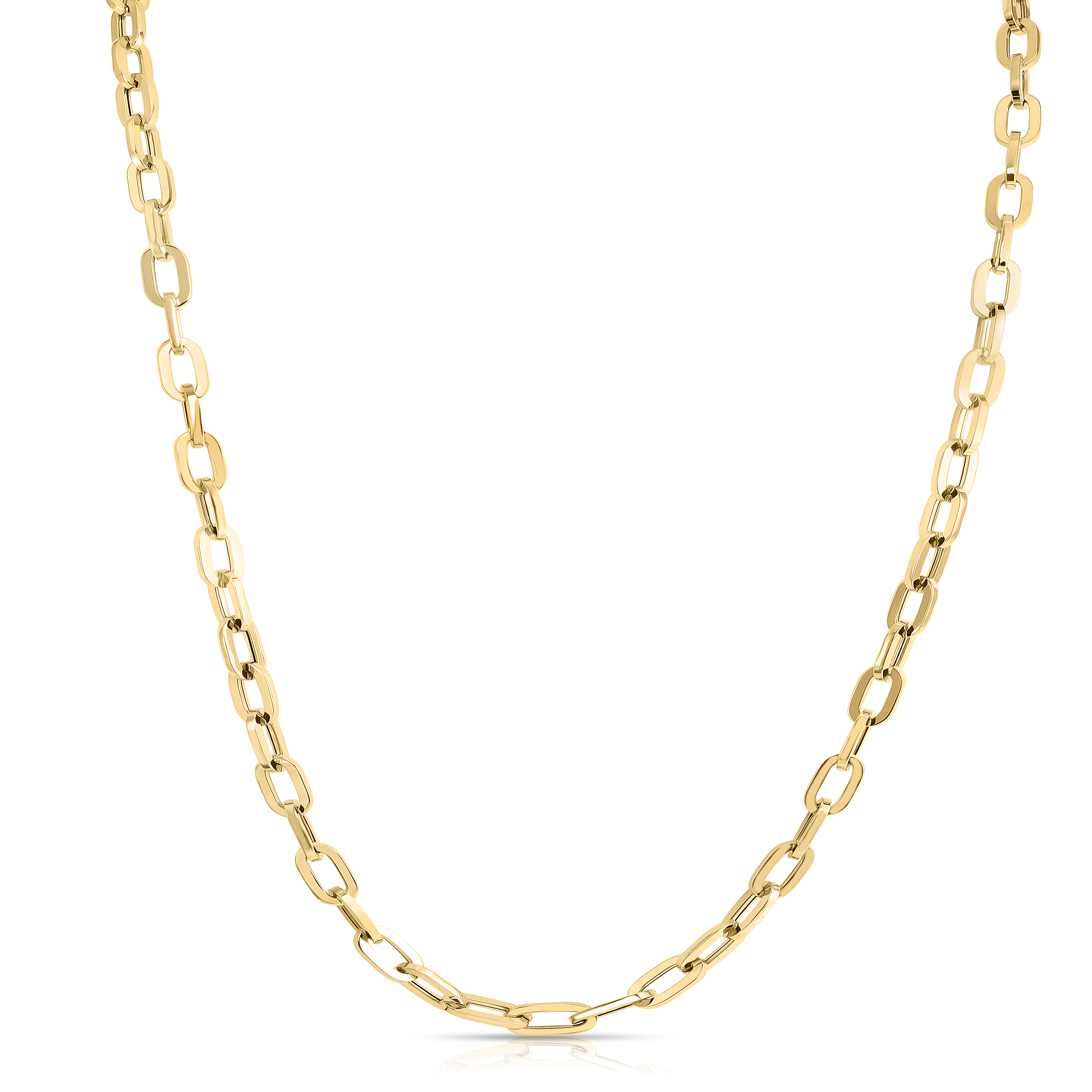 Roberto Coin 18K Yellow Gold Designer Gold Heavy Gauge Paperclip Necklace