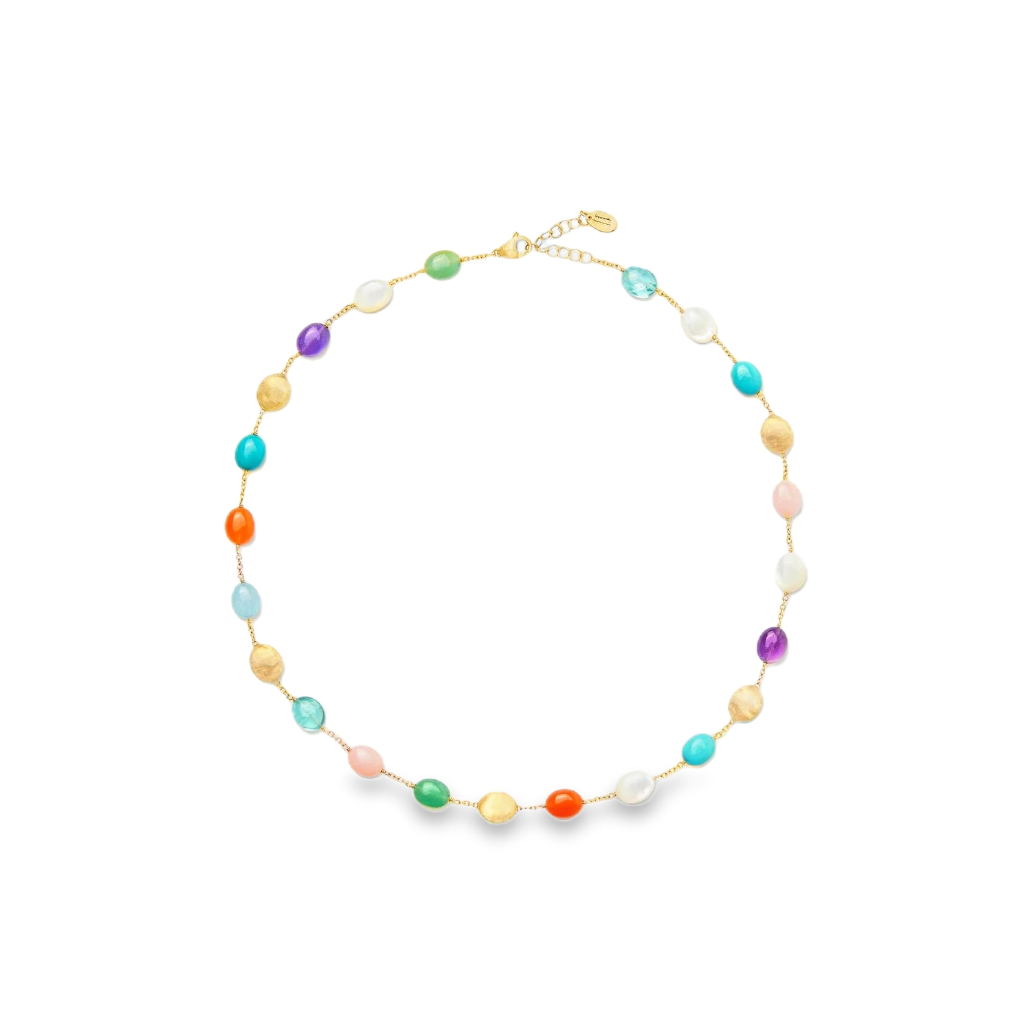 18Y M.BICEGO SIVIGLIA COLOR MIXED STONES BEAD NECKLACE