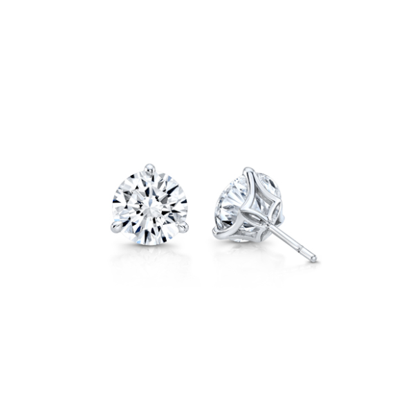 Rahaminov 18K White Gold Diamond Stud Earrings