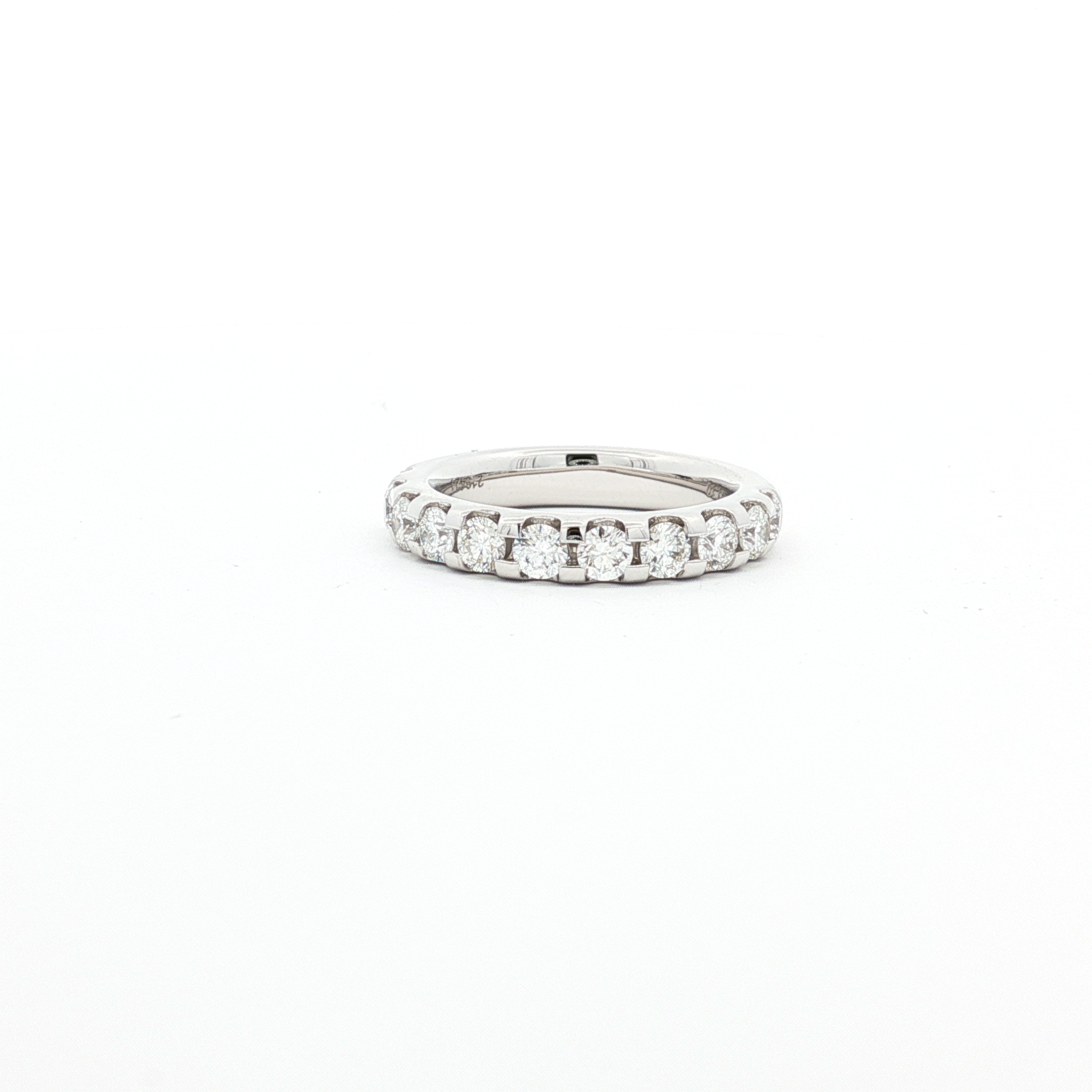 14K White Gold Diamond Wedding Band