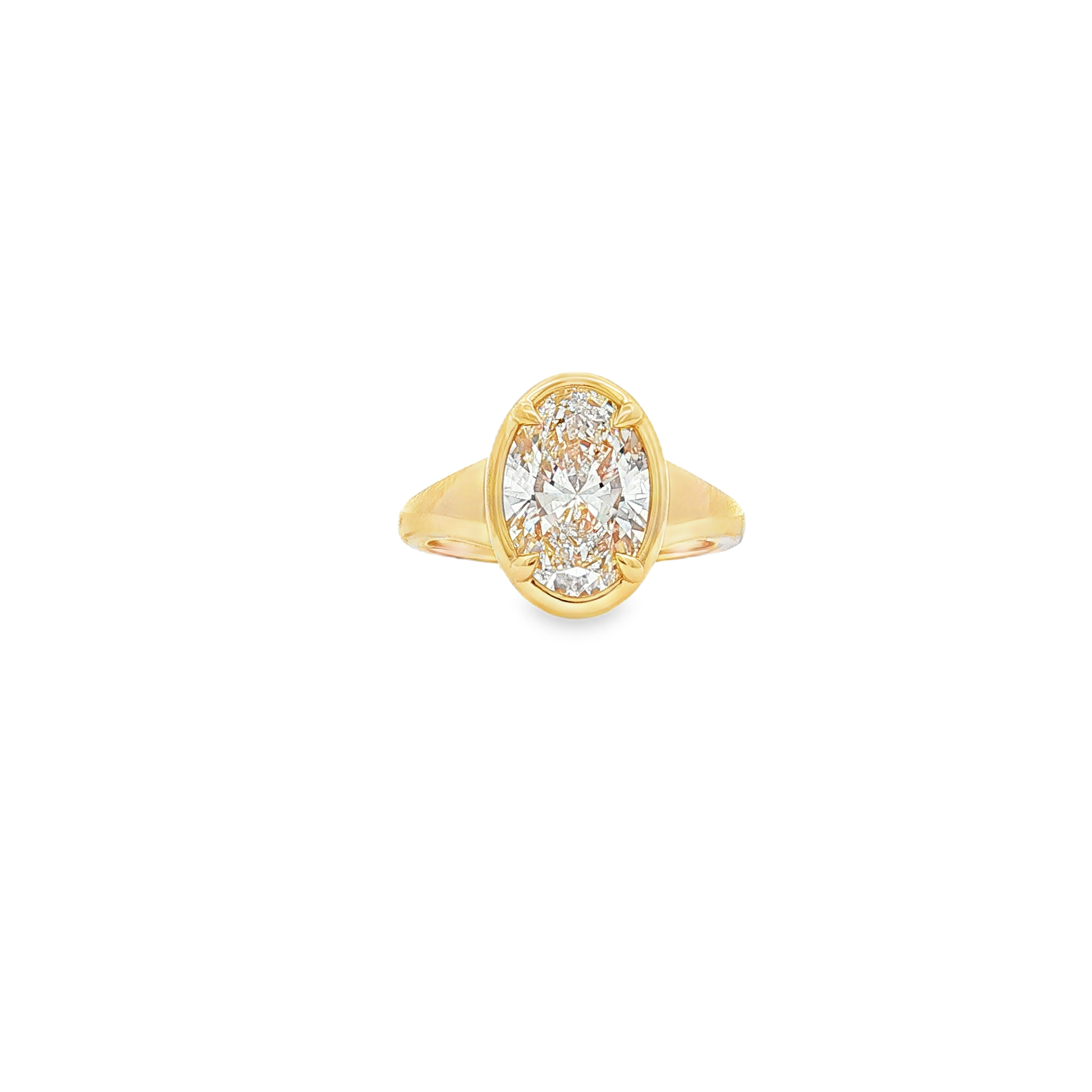 18K Yellow Gold Diamond Solitaire Ring
