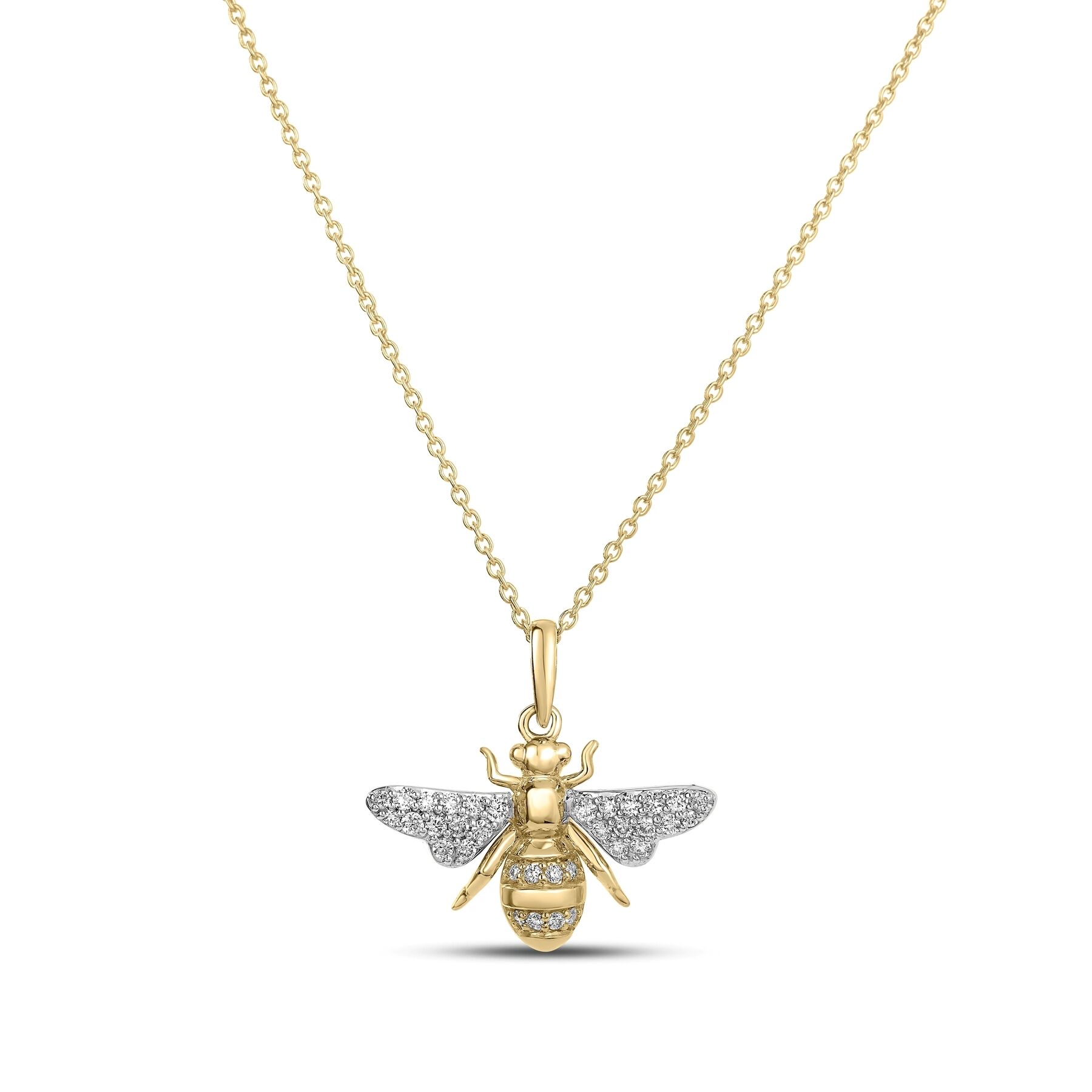 Roberto Coin 18K Yellow Gold Tiny Treasures Diamond Bumblebee Necklace
