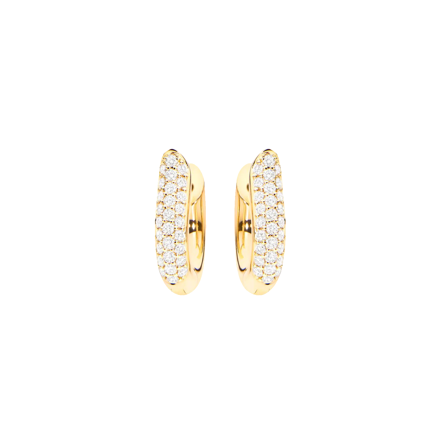18Y T.COMOLLI 0.67TW G SI SIGNATURE PAVE HOOP EARRINGS - E-HO-M-P-YG