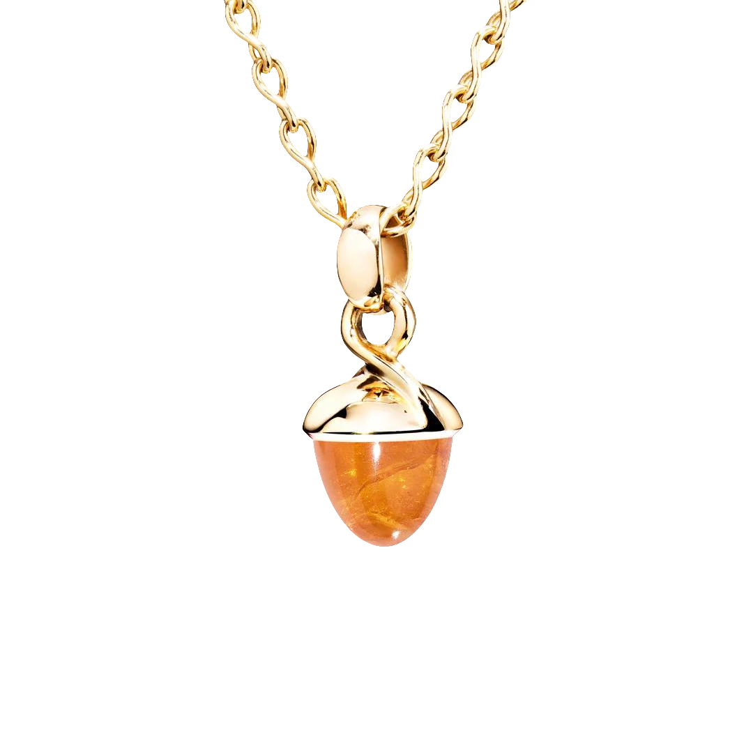 18Y T.COMOLLI MIKADO Bouquet Pendant with Mandarin Garnet - P-MB-MAN-YG