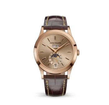 18R PATEK ANNUAL CALENDAR 38MM SUNBURST SAND BEIGE