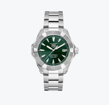 TAG HEUER AQUARACER 200 SOLARGRAPH 40MM GREEN DIAL BRACELET