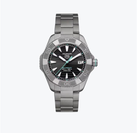 TAG HEUER AQUARACER 200 SOLARGRAPH TITANIUM 40MM BLACK DIAL  BRACELET