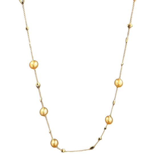 Jewelmer 18K Yellow Gold Golden South Sea Pearl Necklace - 6355