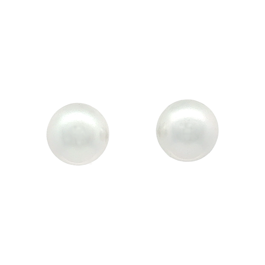 Jewelmer 18K White Gold South Sea Pearl Stud Earrings