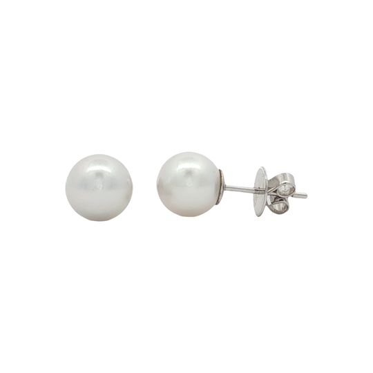 Jewelmer 18K White Gold South Sea Pearl Stud Earrings