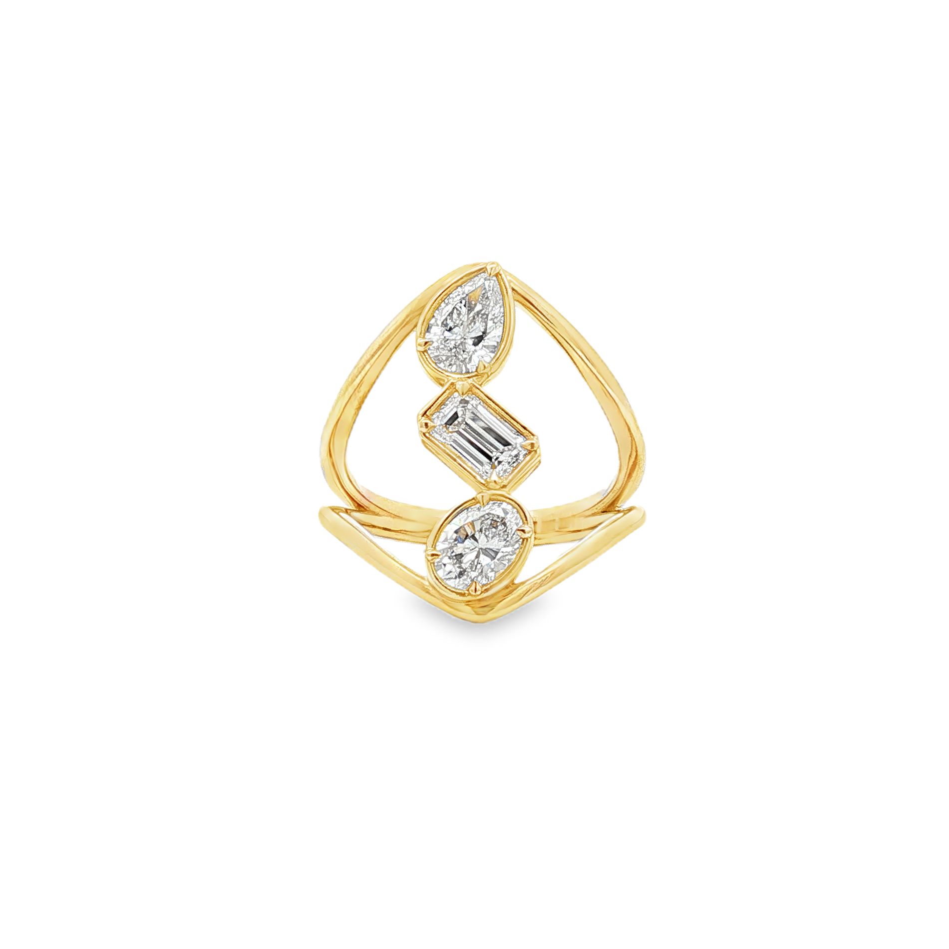 14K Yellow Gold Multi-Shape Diamond Ring - 5981