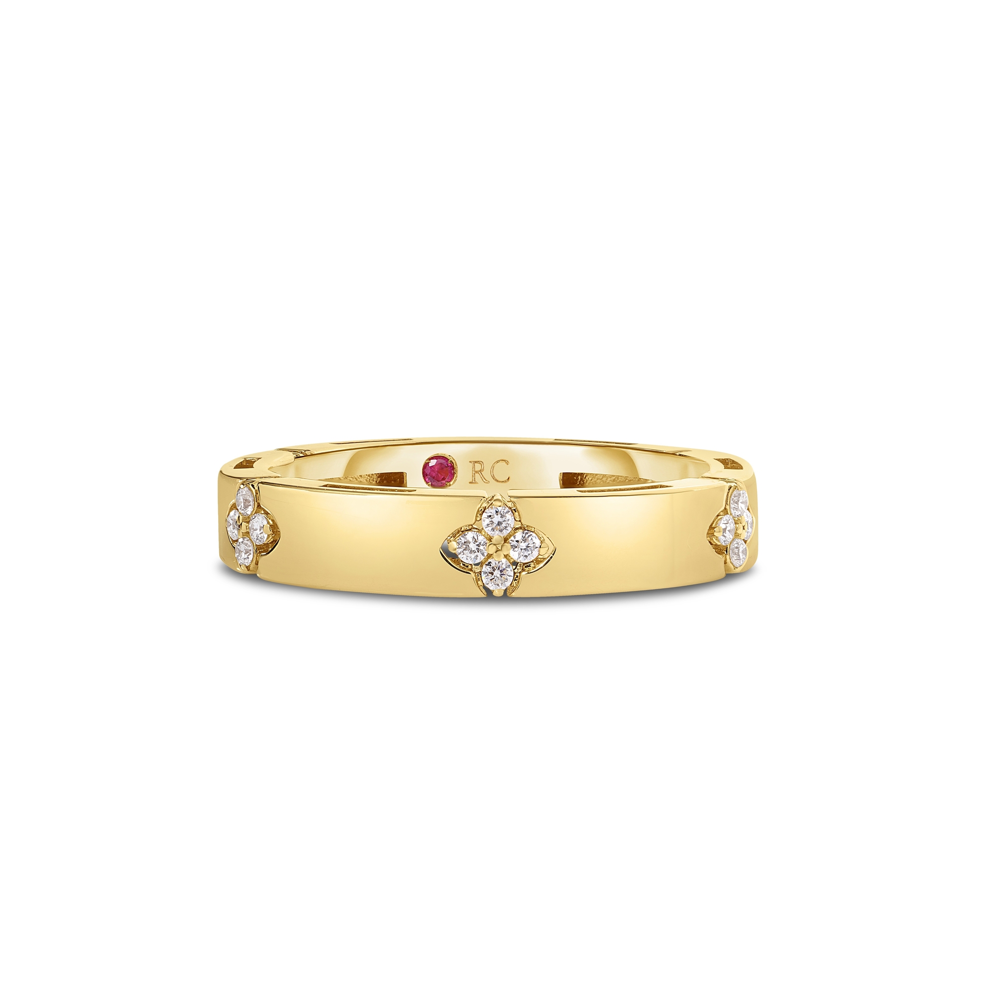 Roberto Coin 18K Yellow Gold Love in Verona Diamond Accent Ring