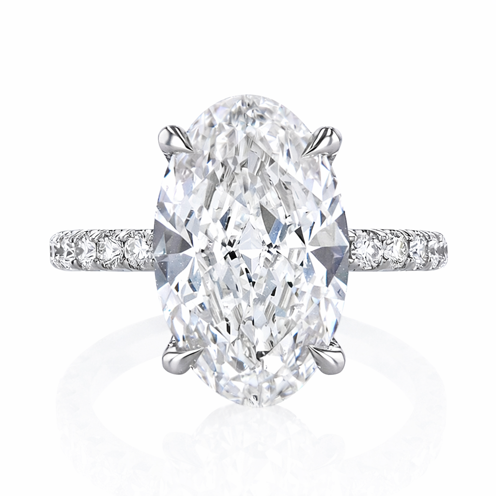 Platinum Oval Diamond Engagement Ring - JSM1209/217027