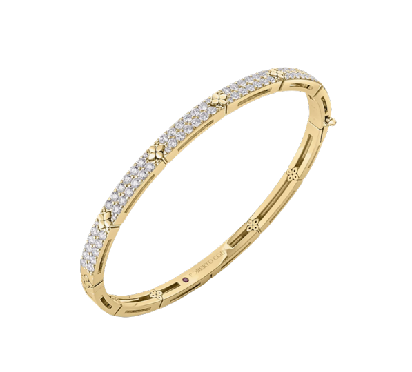 Roberto Coin 18K Yellow Gold Love in Verona Diamond Bangle - 6510