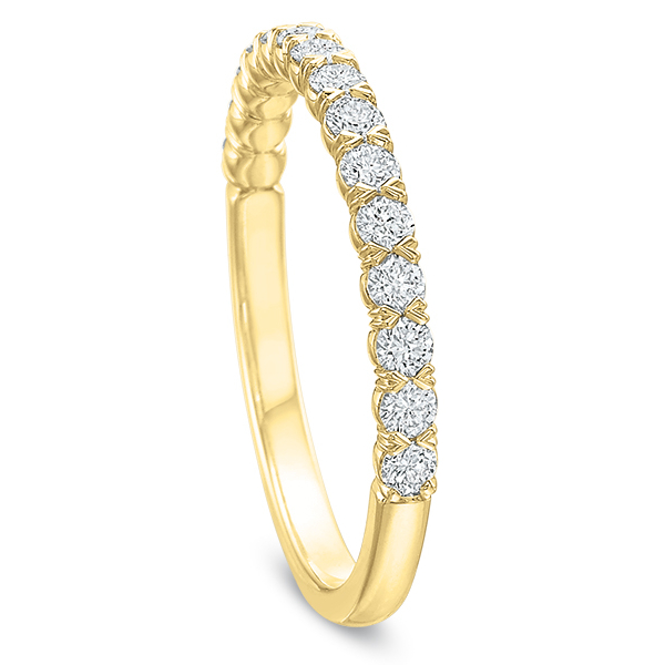 Precision Set 18K Yellow Gold Diamond Band - 6058