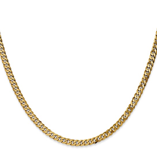 14Y 3.9MM FLAT BEVELED CURB CHAIN 22" - 6108
