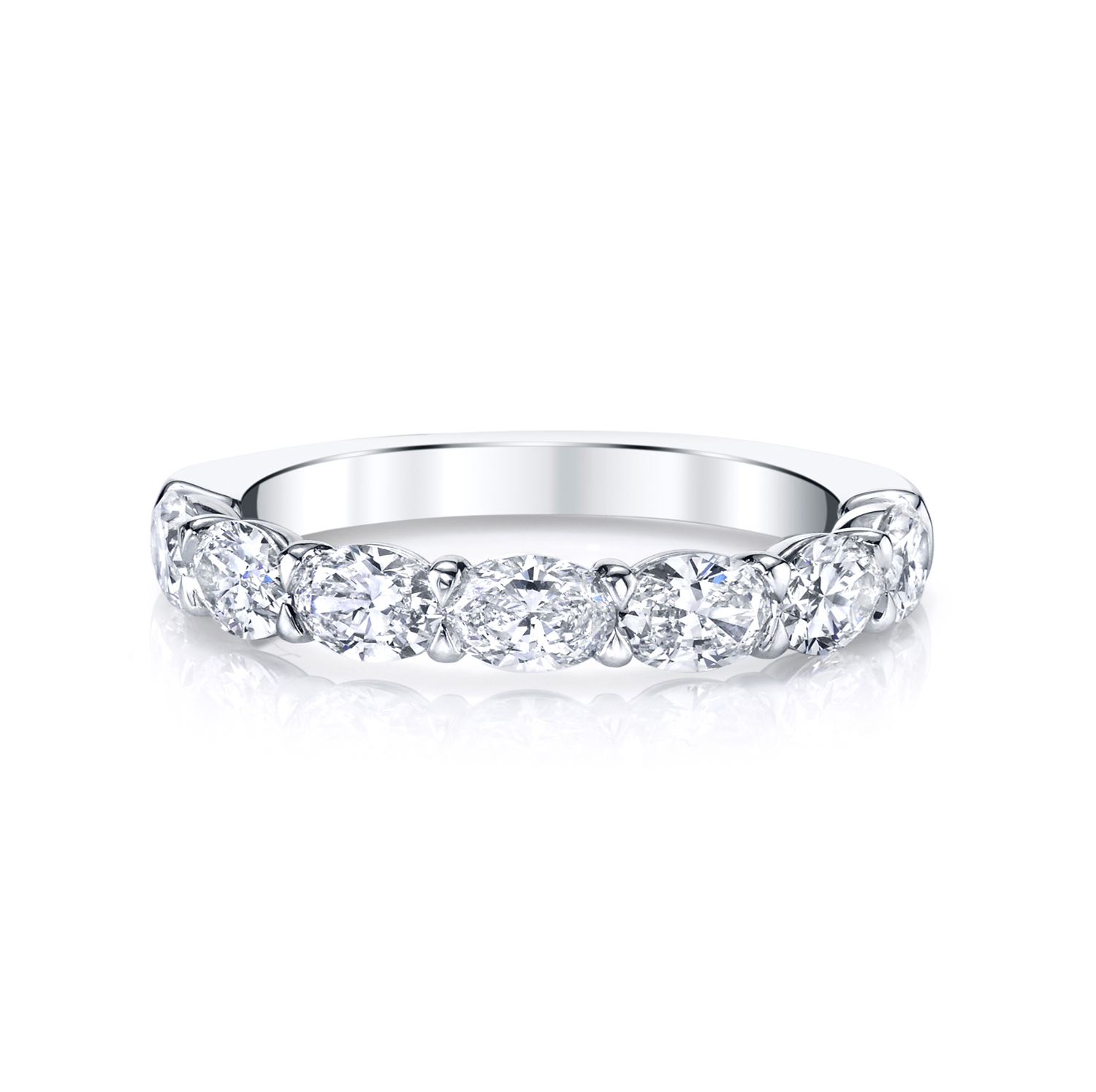 Platinum Oval Diamond Band - 6233