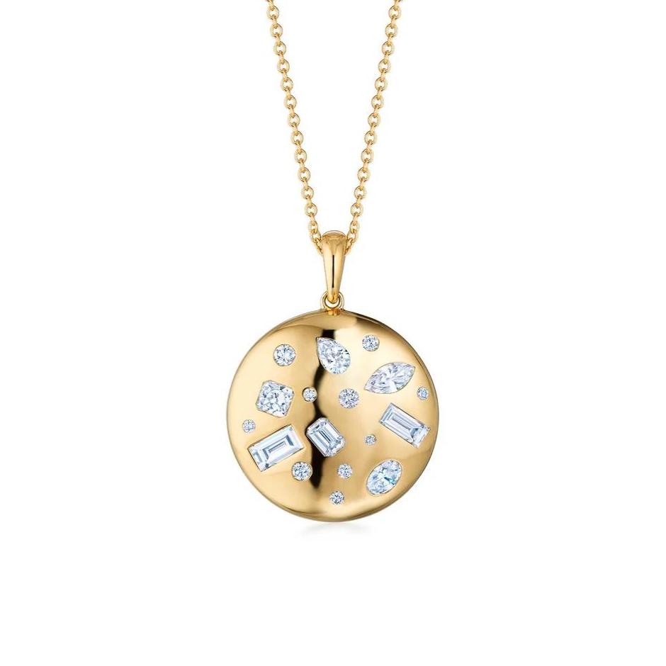 Kwiat 18K Yellow Gold Cobblestone Diamond Pendant Necklace - 6127