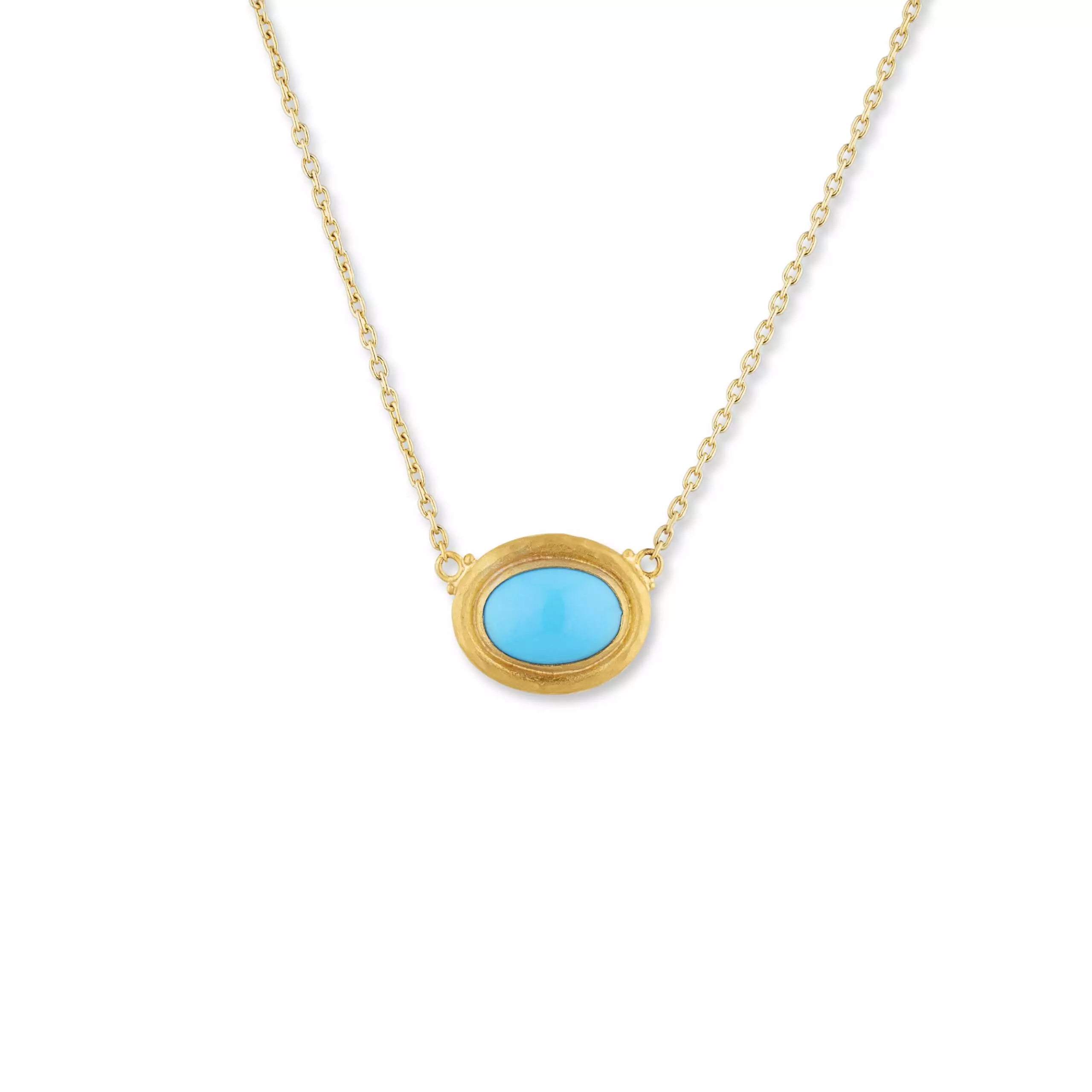 Lika Behar 24K Yellow Gold Turquoise Therapy Sloane Necklace - 6464