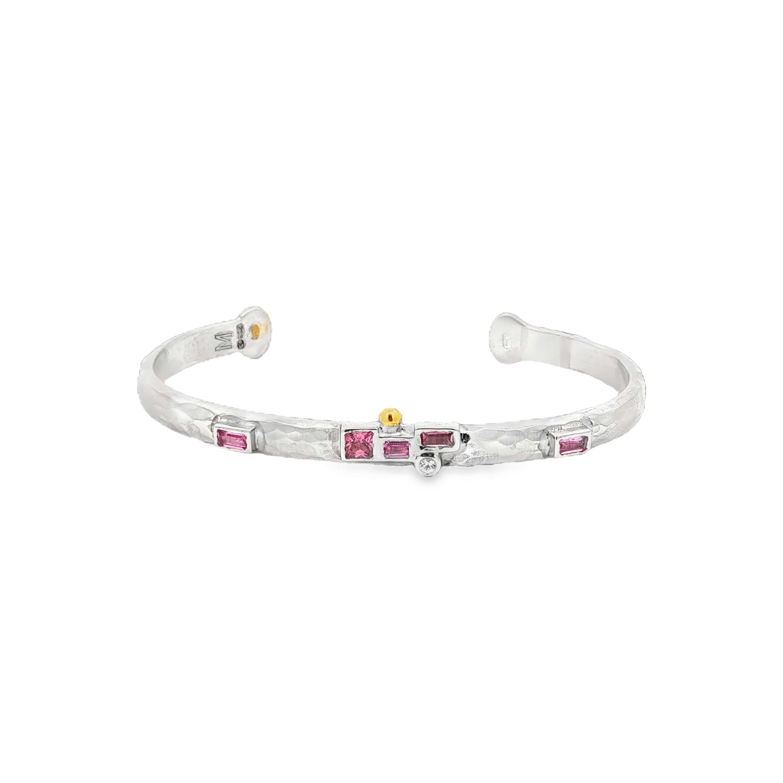 ST24Y L.BEHAR PRISMIC SCATTER BRACELET, PINK & WHITE SAPPHIRE