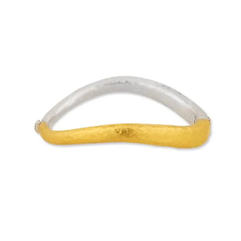 Lika Behar Sterling Silver and 24K Yellow Gold Fusion Lyric Bracelet - LYR-B-100-GSIL