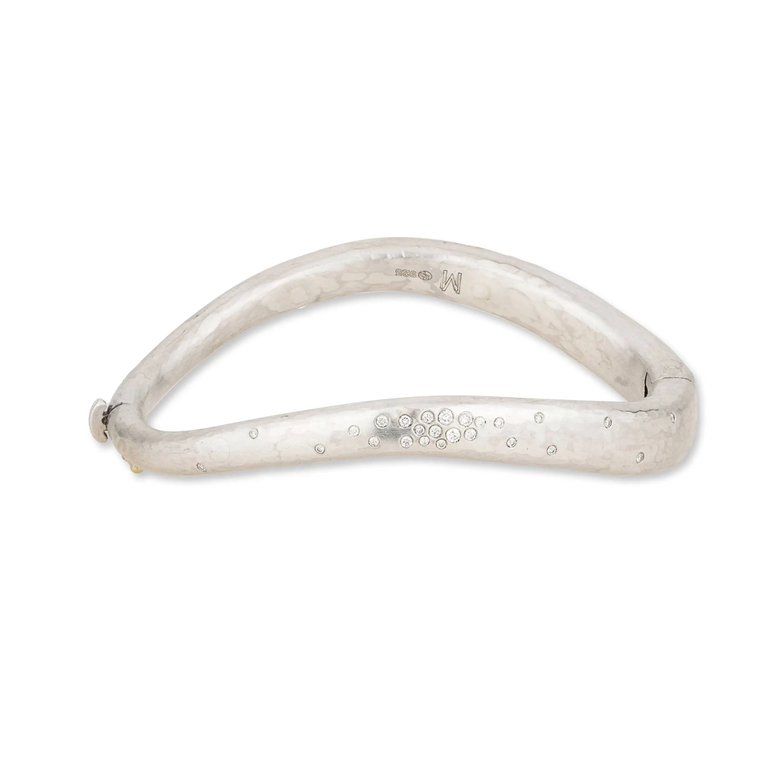 Lika Behar Sterling Silver Savor Silver Lyric Diamond Bracelet - 6473