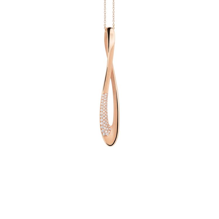 Cammilli Firenze 18K Pink Champagne Gold Firenze Diamond Necklace - 6255