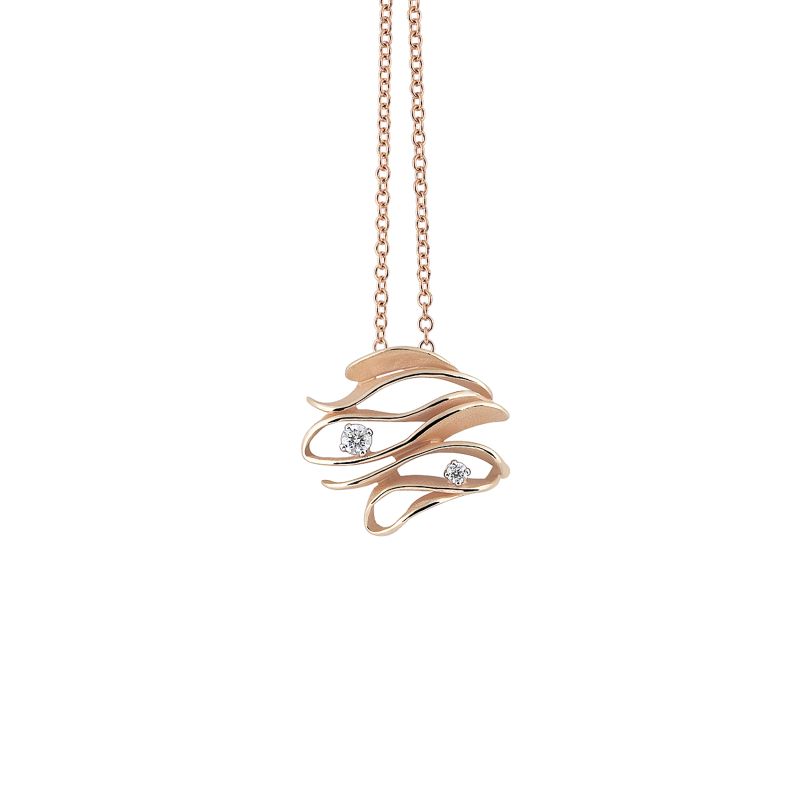 18K ORANGE APRICOT GOLD CAMMILLI FIRENZE 0.14TW GVS NECKLACE