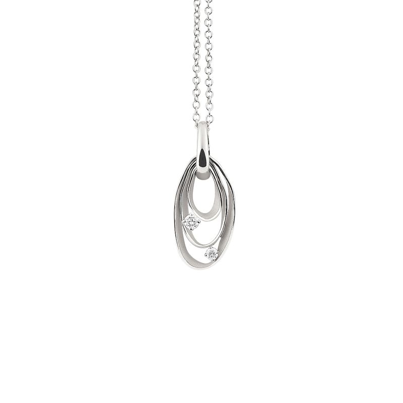 18K WHITE ICE GOLD CAMMILLI FIRENZE 0.12TW GVS NECKLACE