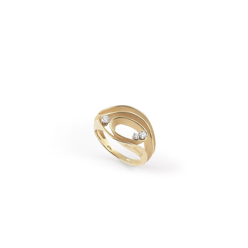 18K YELLOW SUNRISE GOLD CAMMILLI FIRENZE DUNE 0.16TW G VS RING