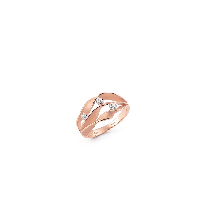 18K PINK CHAMPAGNE GOLD CAMMILLI FIRENZE DUNE 0.18TW G VS RING