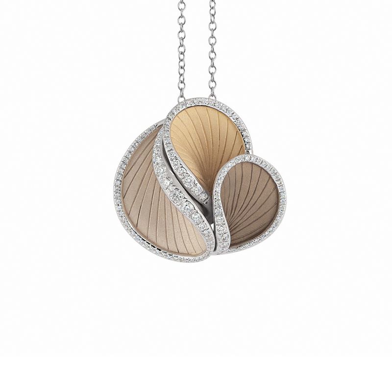 18K TRICOLOR CAMMILLI FIRENZE 0.97 G VS MUSA PENDANT