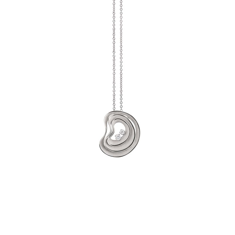 18K WHITE ICE GOLD 0.07TW G VS CAMMILLI FIRENZE DUNE ATOLLI NECKLACE