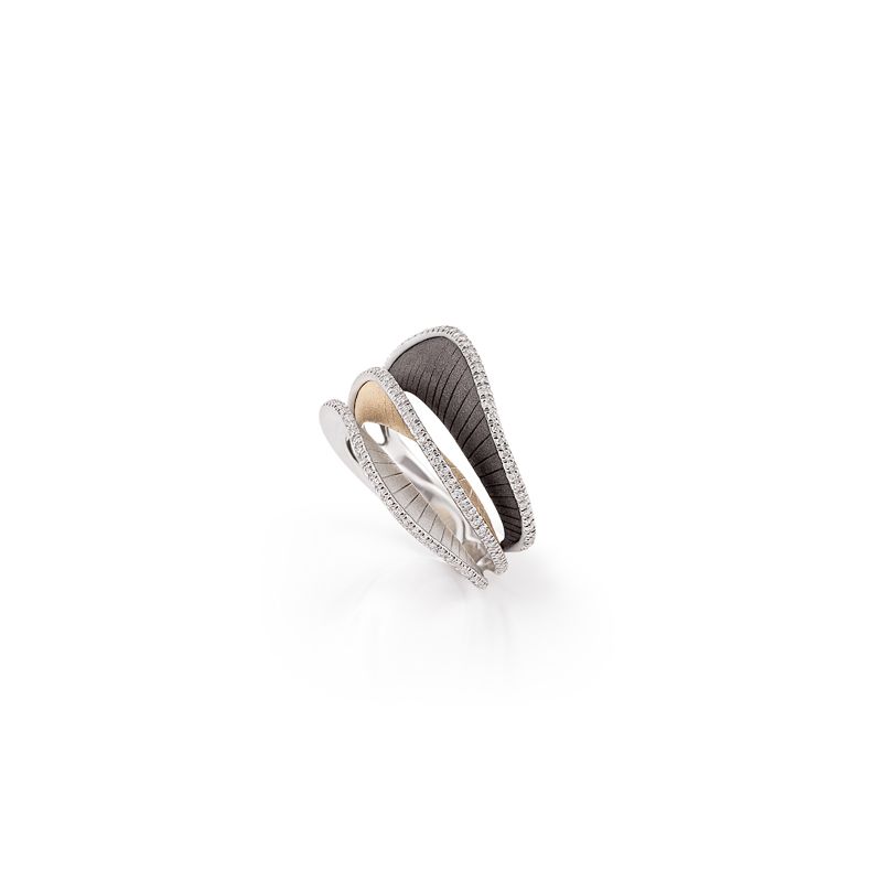 18K TRICOLOR GOLD 0.36TW G VS CAMMILLI FIRENZE REGINA RING