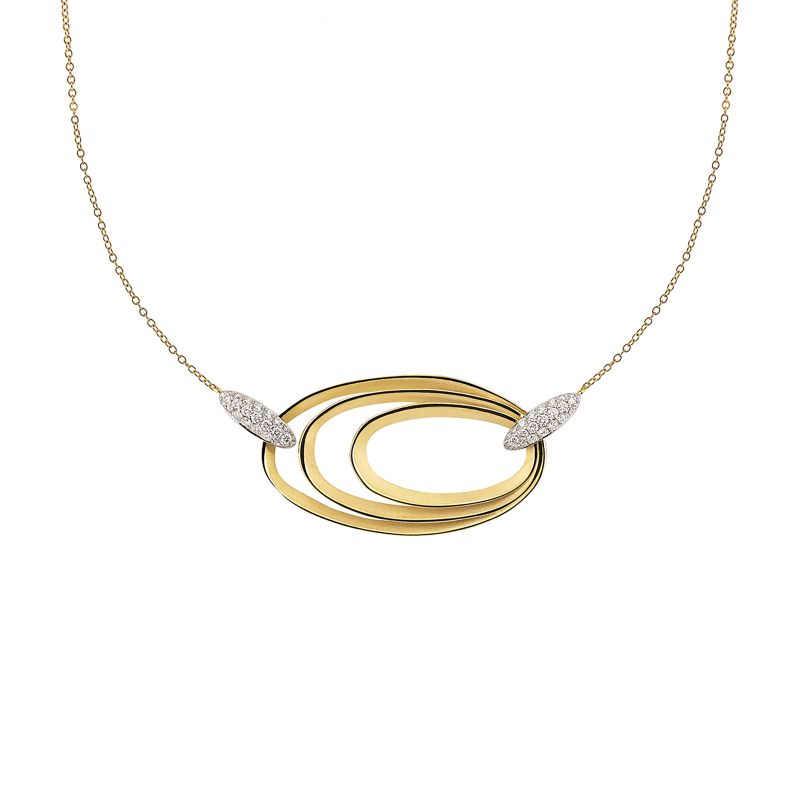 18K YELLOW SUNRISE GOLD 0.38TW G VS CAMMILLI FIRENZE DUNE CHIC PAVE NECKLACE