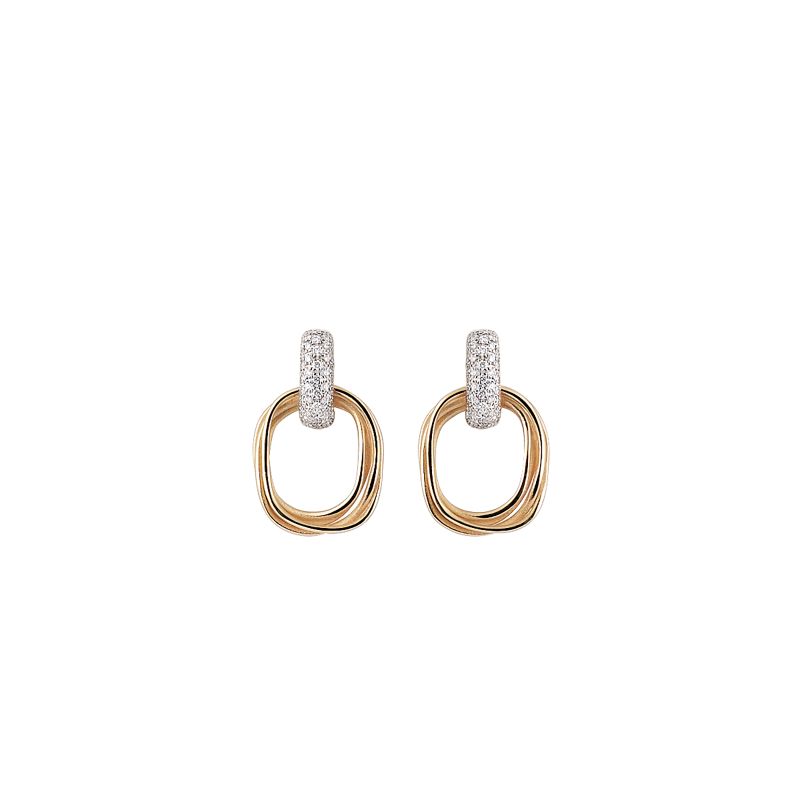 18K ORANGE APRICOT 0.37TW G VS CAMMILLI FIRENZE TIE CHIC EARRINGS - 6162