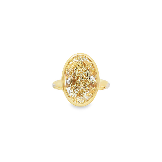18K Yellow Gold Oval Diamond Ring - 30AYJ463384