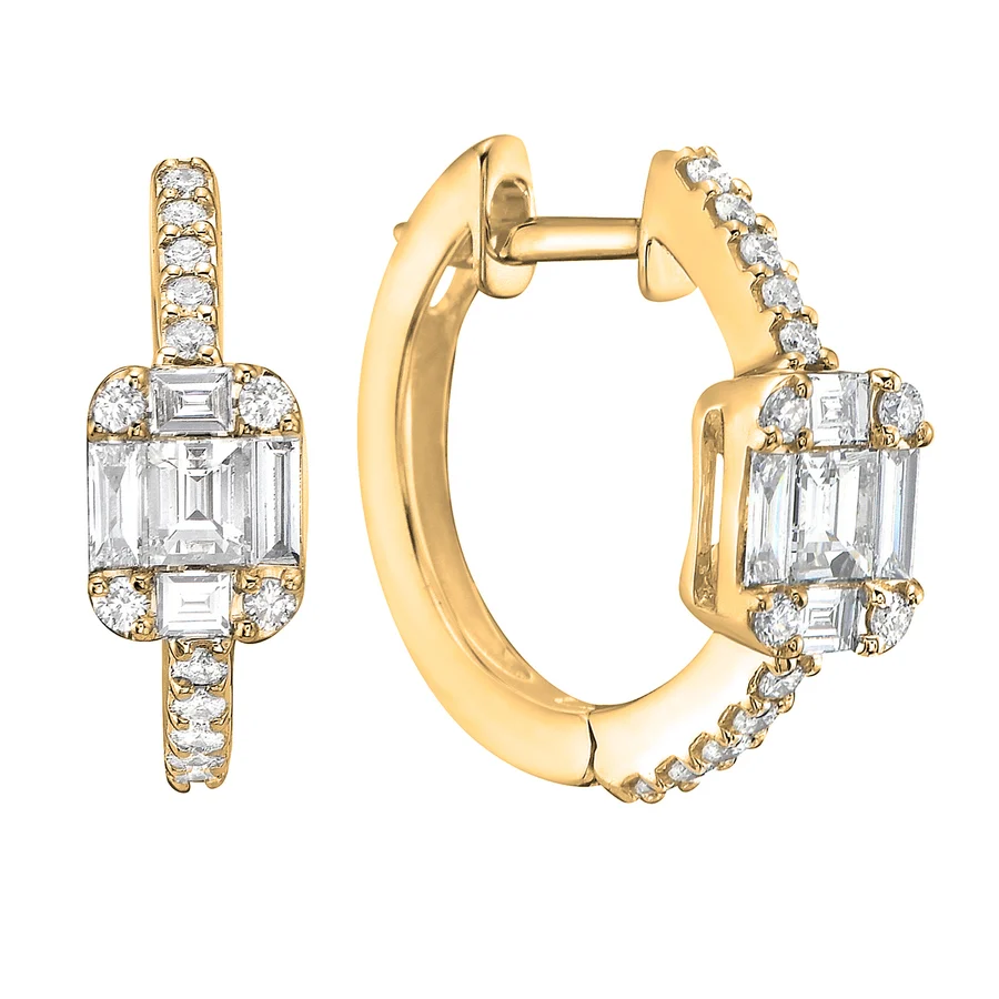 18Y 0.50TW GH SI2 RBC BAG HUGGIE EARRINGS - 6175