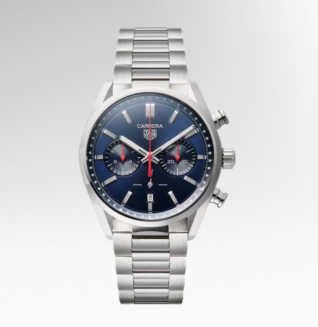 TAG HEUER CARRERA CHRONOGRAPH LIMITED EDITION 42MM BLUE WATCH - 3958