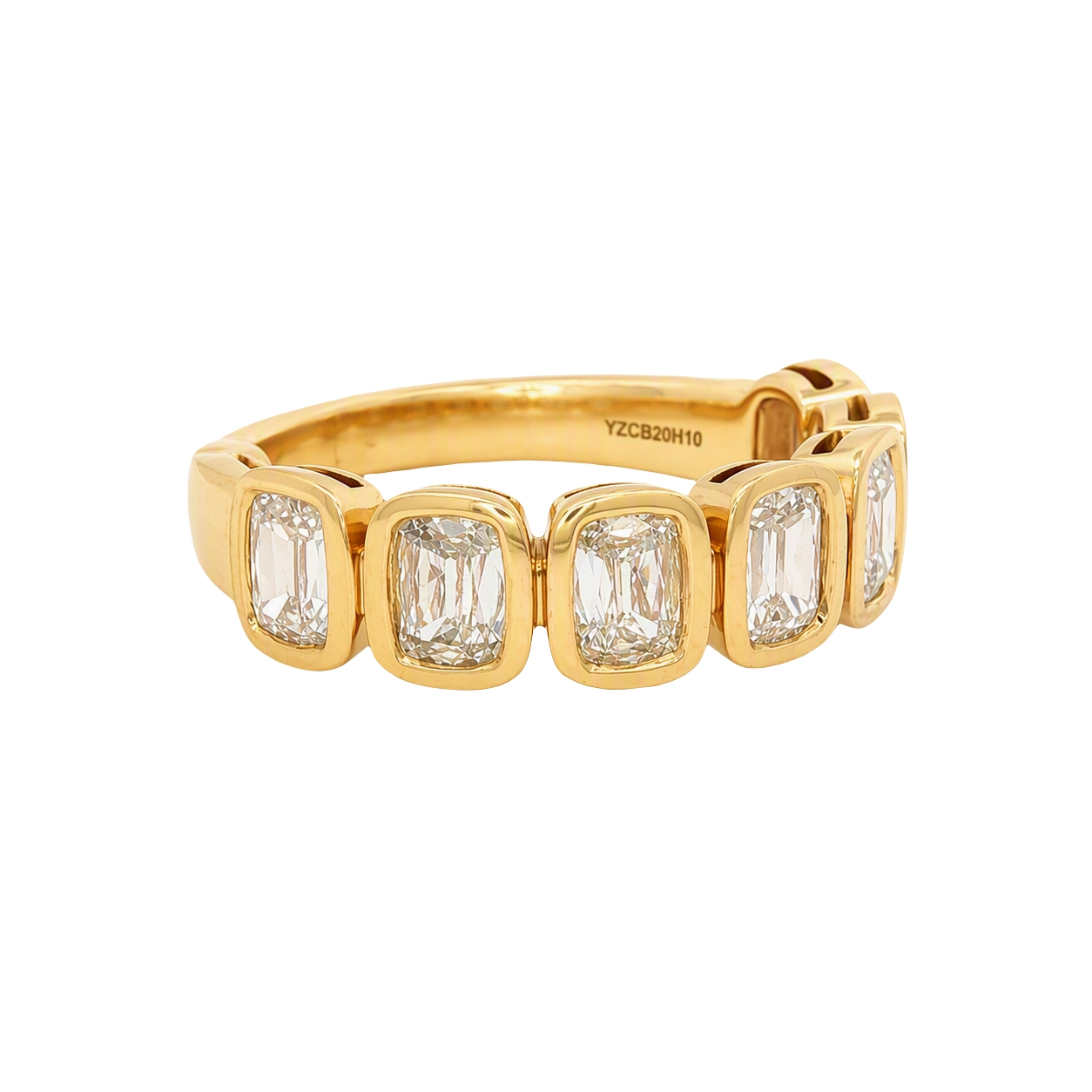 14Y H.DAUSSI 1.49TW CUSH I VS BEZEL SET HALF WAY BAND - 6208