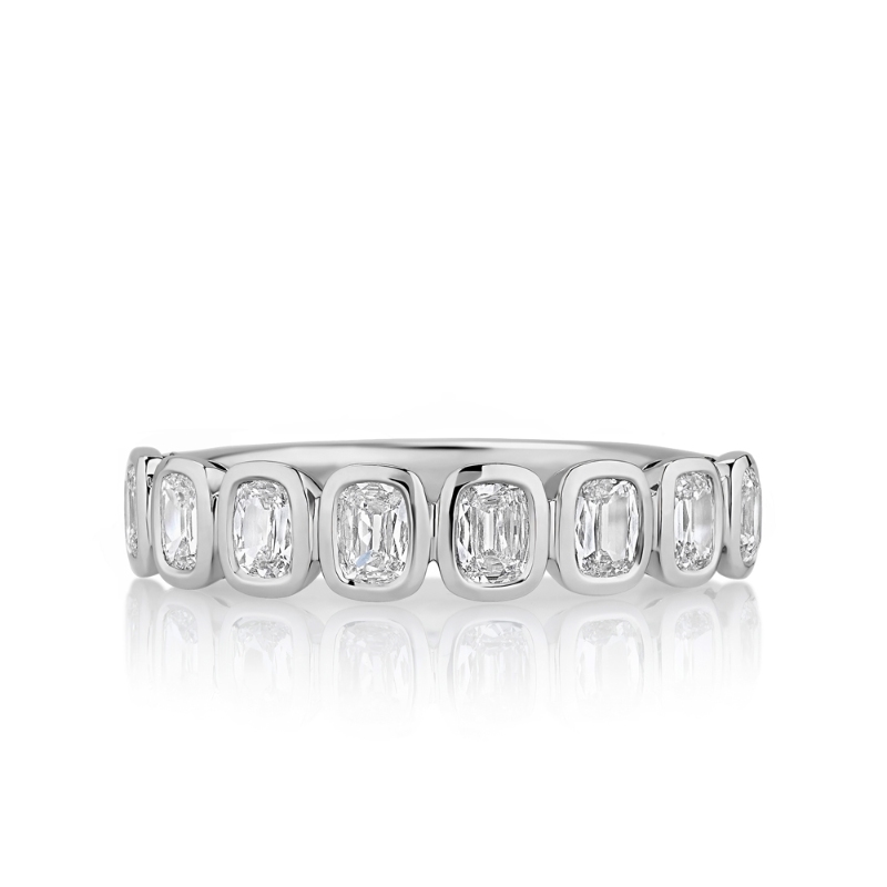 Bezel Set Band with 8 Cushion Diamonds - 6213