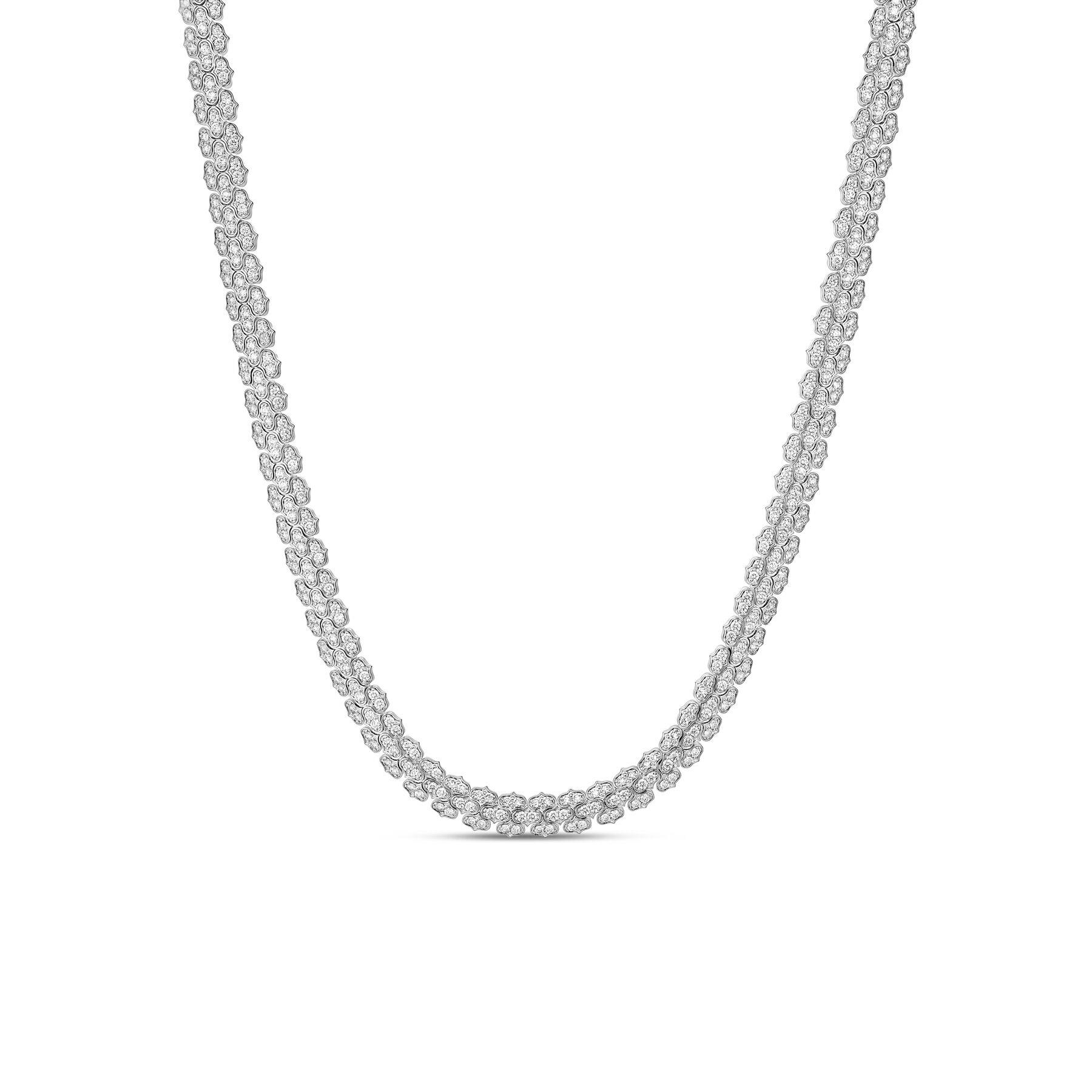 Roberto Coin 18K White Gold Cobra Diamond Pave Necklace - 8884005AW16X