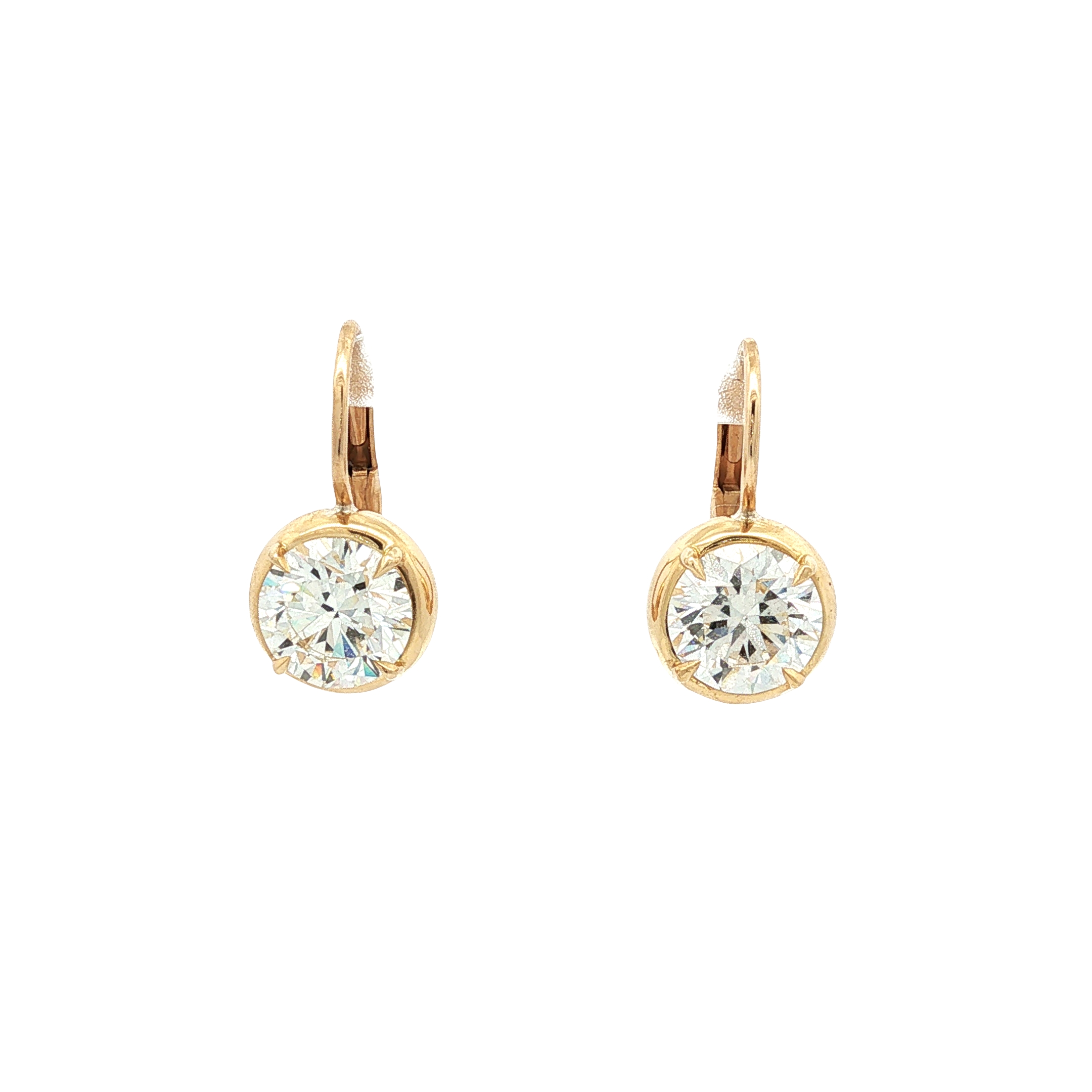 18Y KWIAT Diamond Bezel Drop Earrings - 6217
