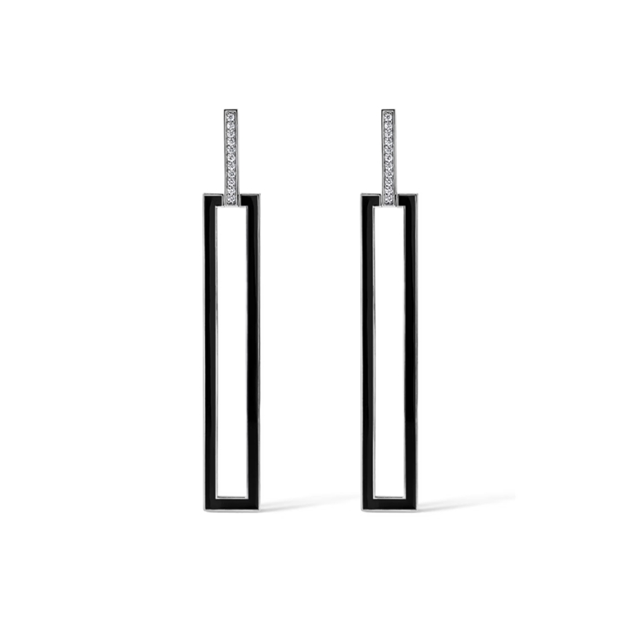 18W BRADY LEGLER 0.22TW GH SI RECTANGLE EARRINGS - 6315