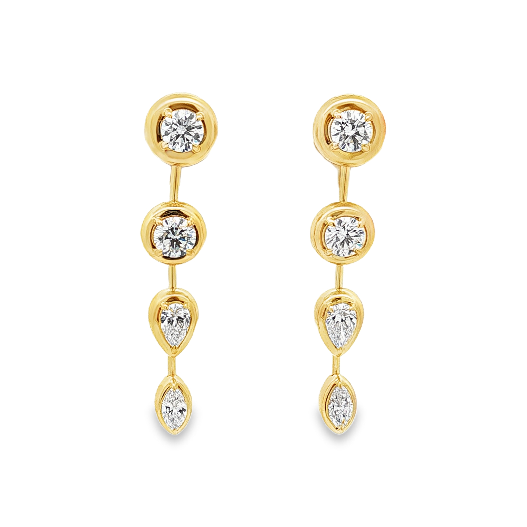 Kwiat 18K Yellow Gold Starry Night Diamond Drop Earrings - 6478