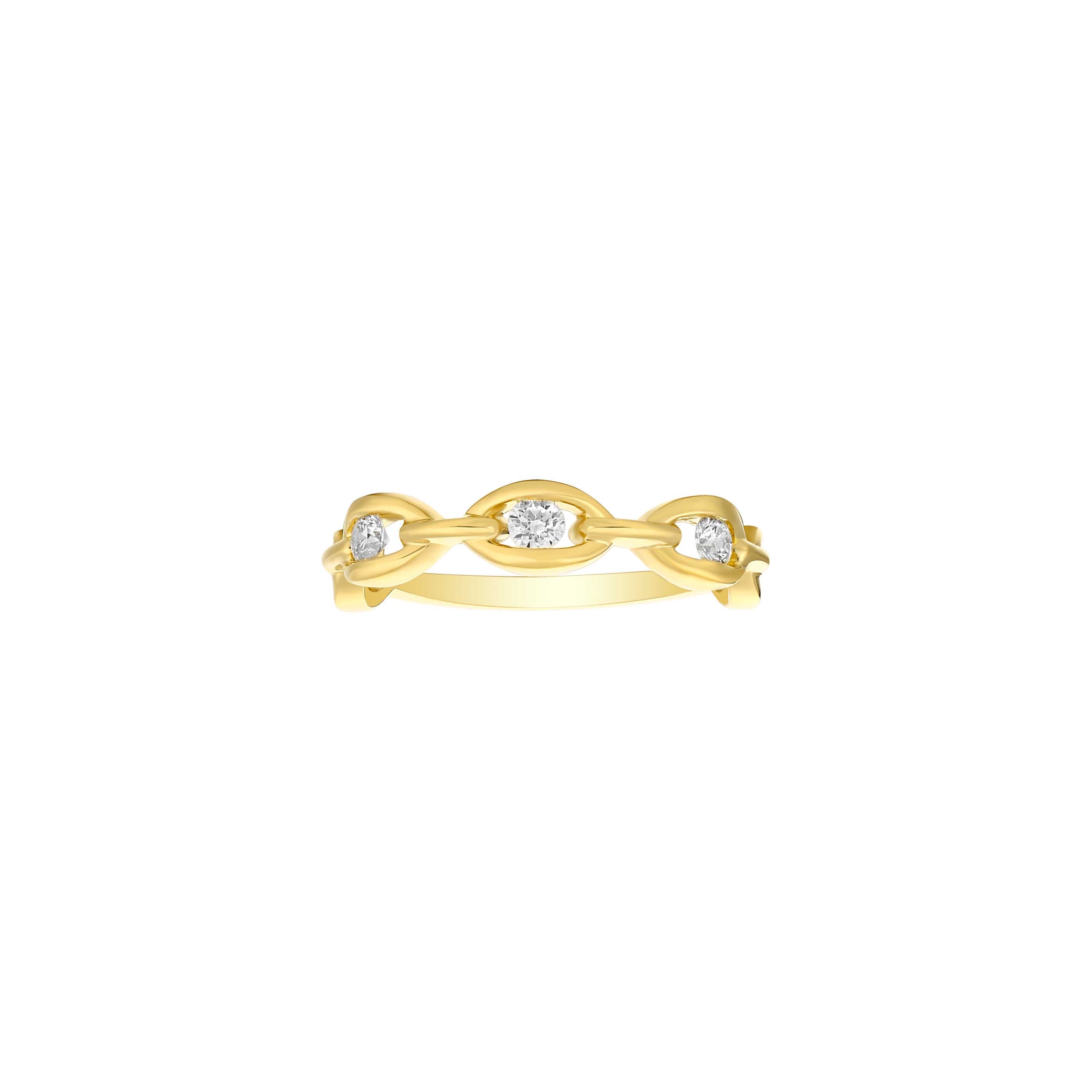 14K Yellow Gold Diamond Ring - 6406