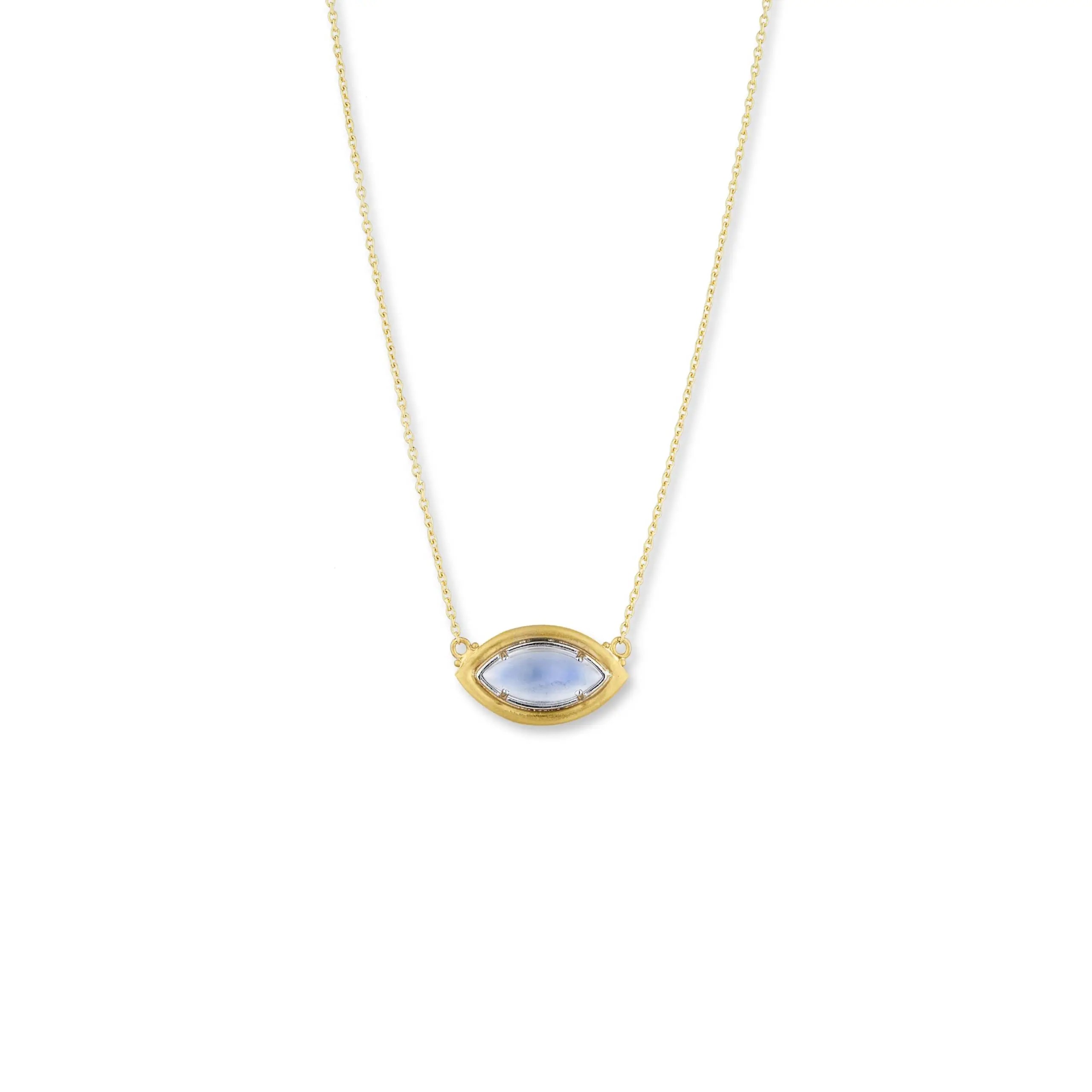 Lika Behar 24K Yellow and 18K White Gold Iridescence Moondance Necklace - MD-N-502-GMS-